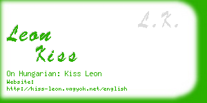 leon kiss business card